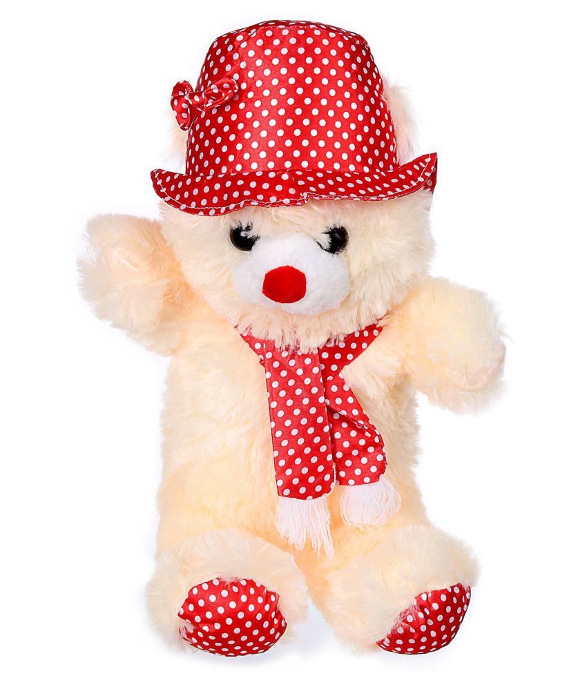     			Tickles Beige Cap Teddy Soft Stuffed Plush Animal for Kids (Color: Beige Size:30 cm)