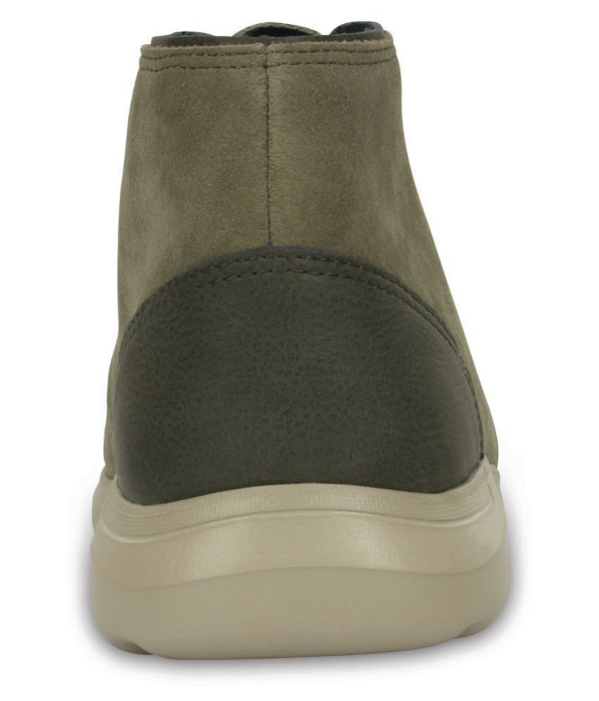 chocolate brown croc boots