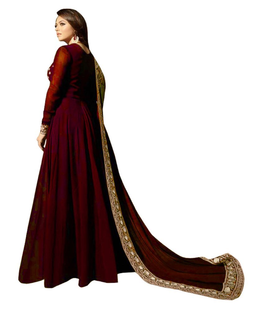 maroon ethnic gown