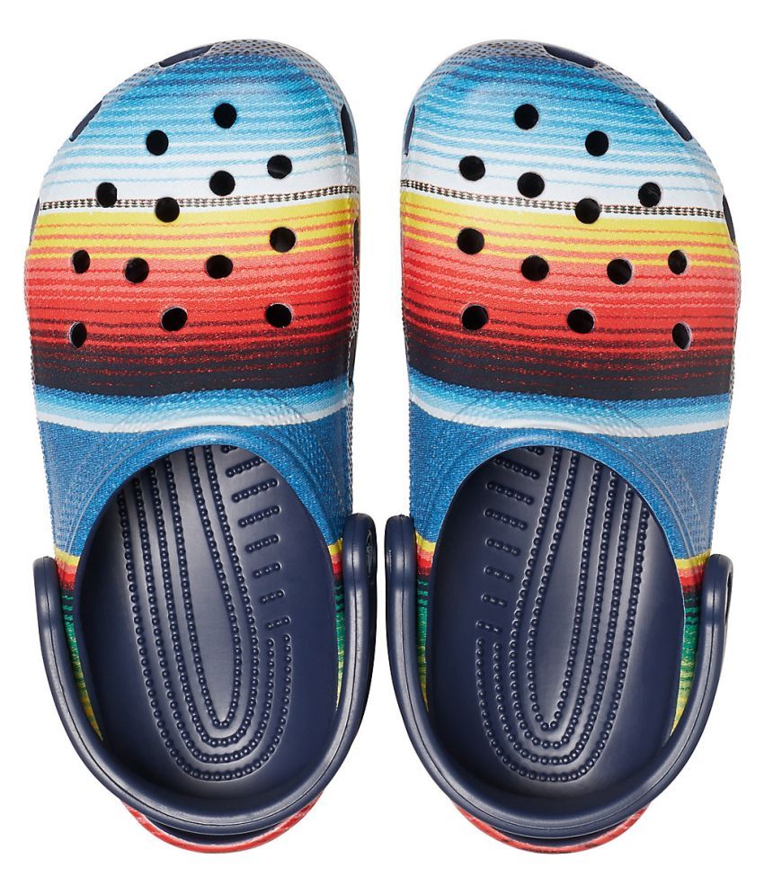 crocs multicolor flip flops