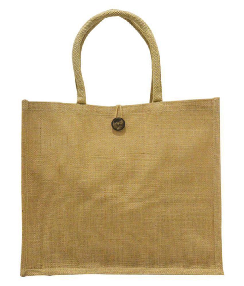 Earthbags Khaki Jute Tote Bag - Buy Earthbags Khaki Jute Tote Bag ...