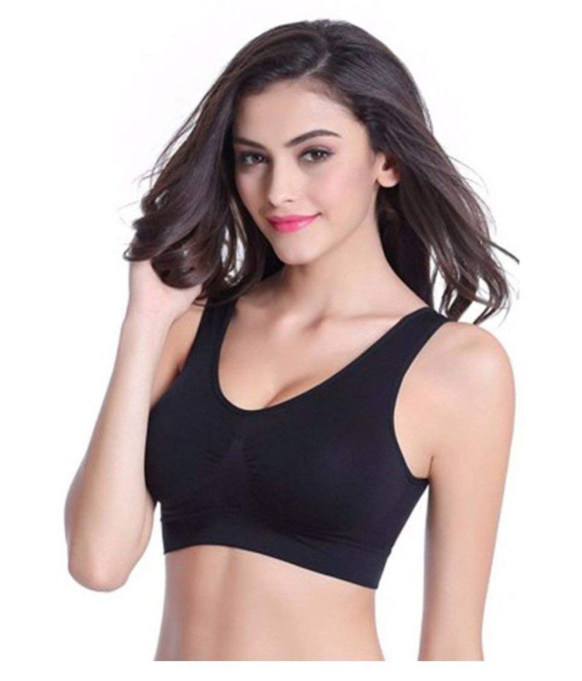     			TCG Cotton Lycra Air Bra - Black