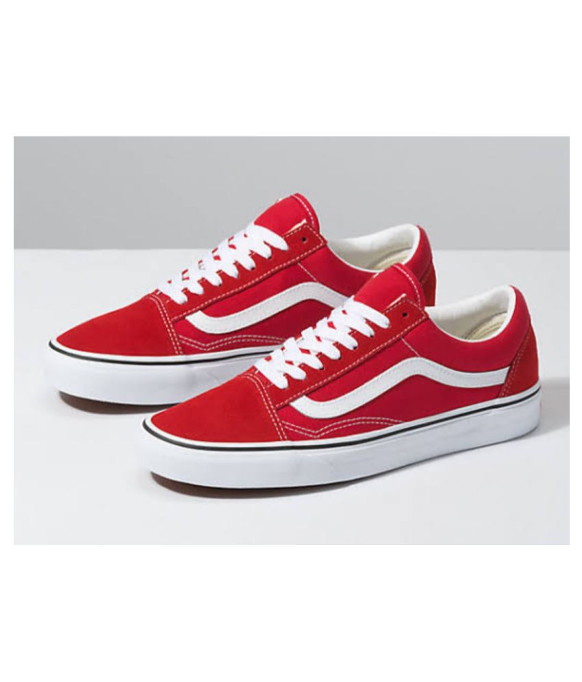VANS Sneakers Red Casual Shoes - Buy VANS Sneakers Red Casual Shoes ... Red Vans Shoes For Girls