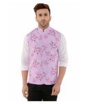 Hangup Pink Cotton Blend Nehru Jacket