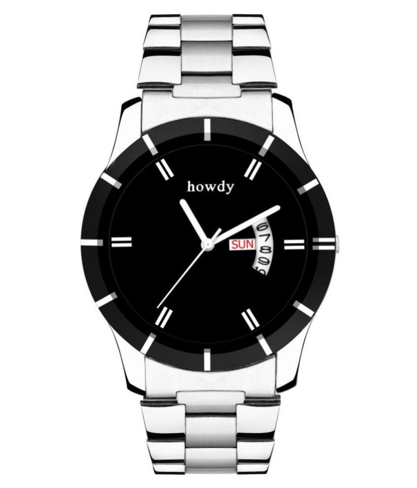 howdy Stainless Steel Stainless Steel Analog Men's Watch - Buy howdy ...