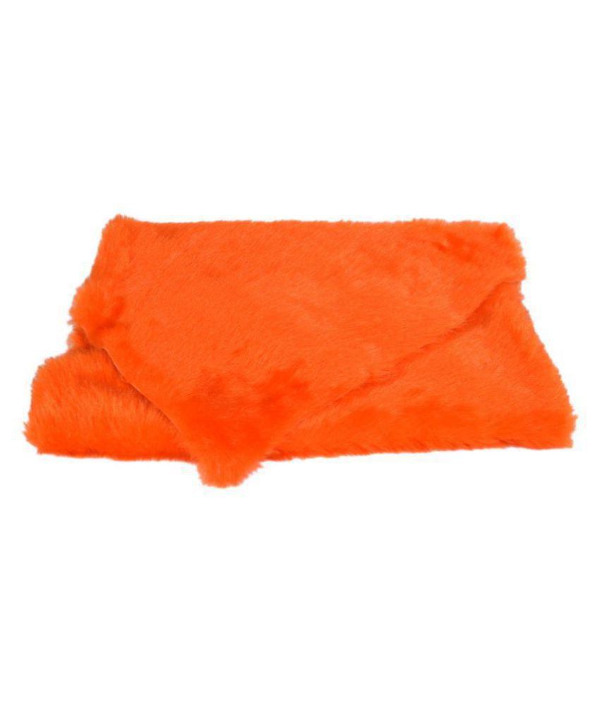     			Vardhman Fur Cloth Orange Colour,  Size 38" x 34" , 2 Cms Hair Length