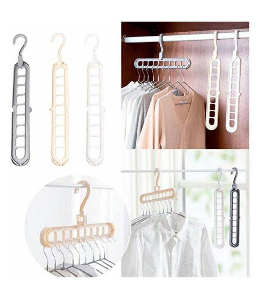 WARDROBE SPACE SAVER FOLDING HANGERS HANGERS FOR CLOTHES PLASTIC MAGIC ...