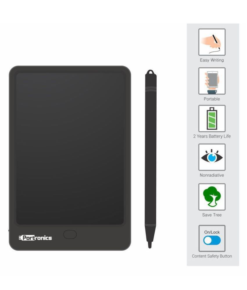     			Portronics 12 Plus LCD Re-Writable RuffPad E-Writer Digital Tablet Notepad Stylus Drawing Board (12" - POR-942)
