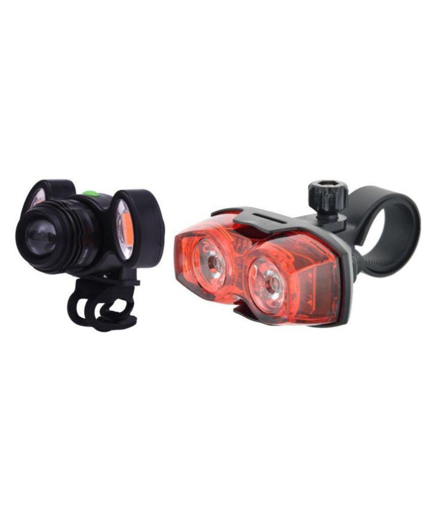Dark Horse Bicycle Zoom Front Focus LED Light 2 Blinkers with Twin Eye Tail Light Combo