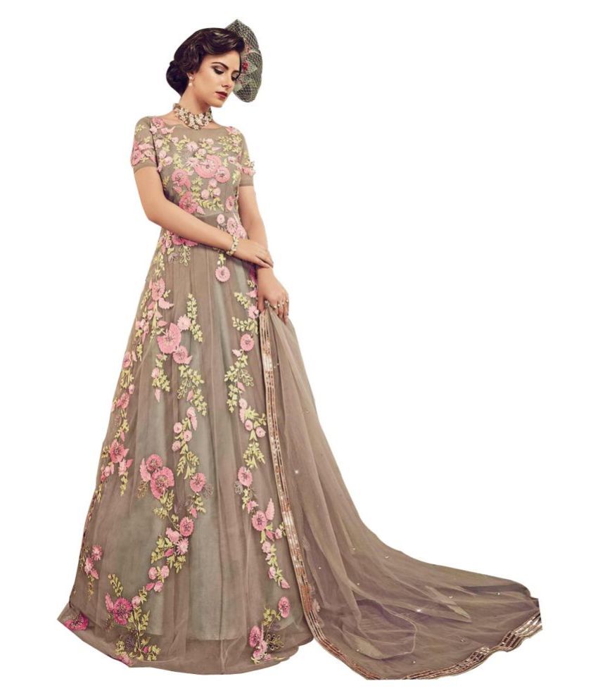 grey ethnic wear