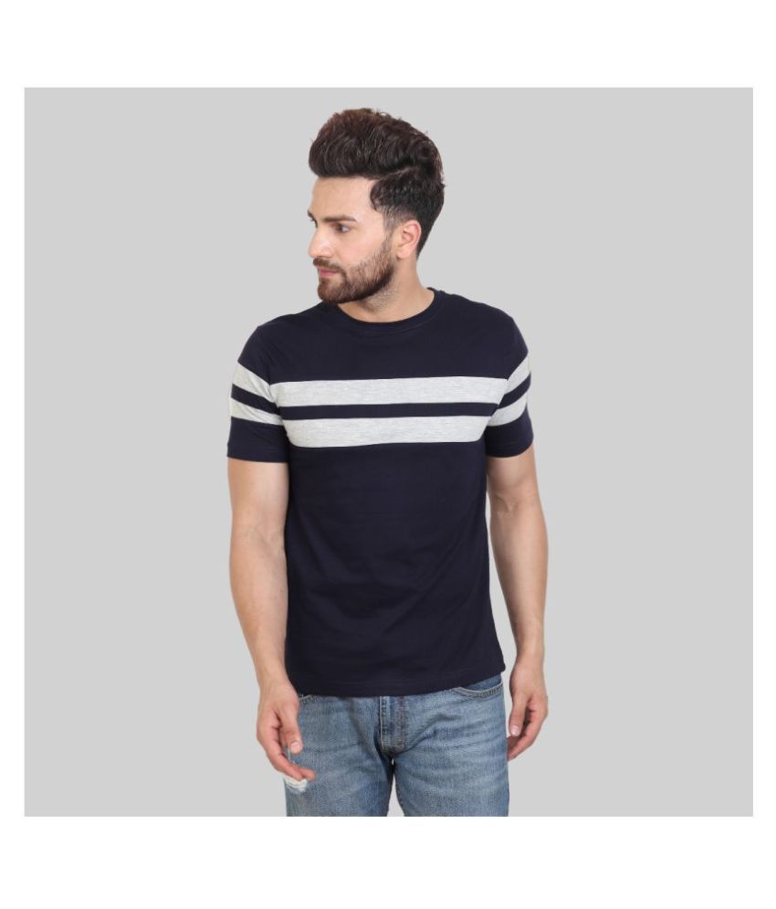     			Roden 100 Percent Cotton Blue Striper T-Shirt