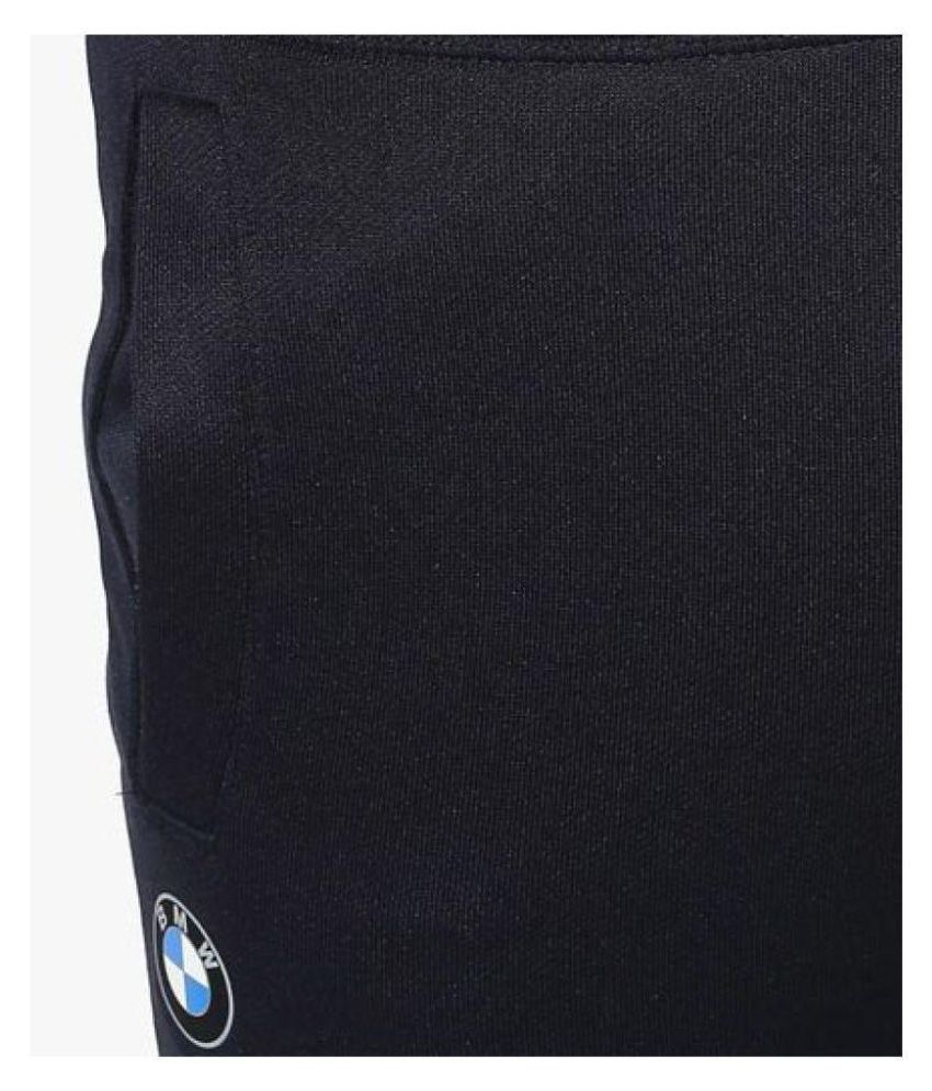 puma black polyester lycra trackpants