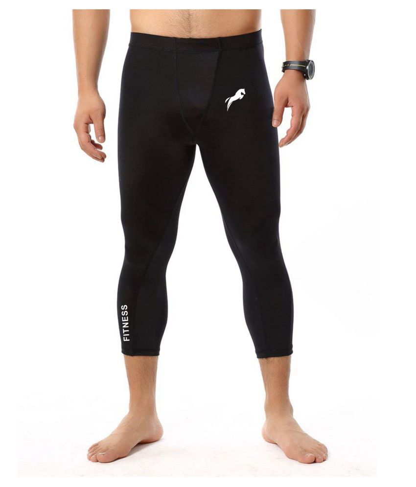     			Just Rider Unisex 100% Polyester Men's 3/4 Compression Capri , Running Pants ,Jogging Pants Gym Sport Tights , Fitness Legging ,Running Capri