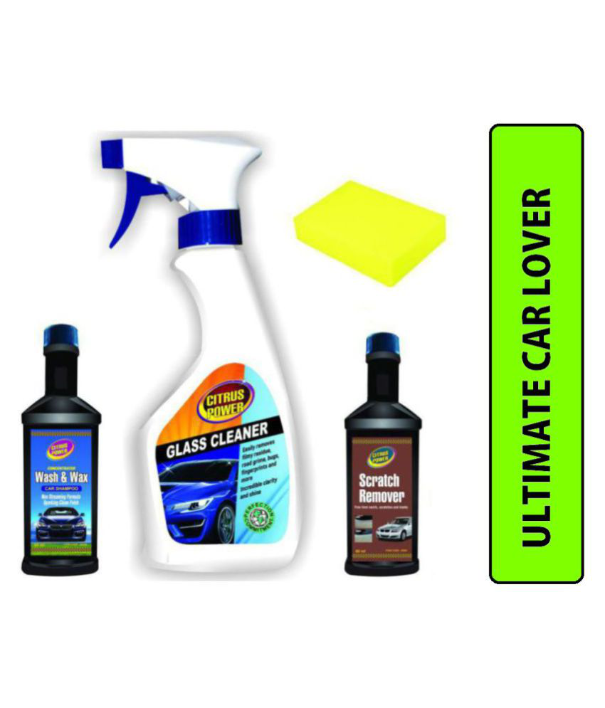 Citrus Power Car Interior And Exterior Glass Cleaner Lover Kit Scratch Remover Removing Scratch Minor Pack Of 4