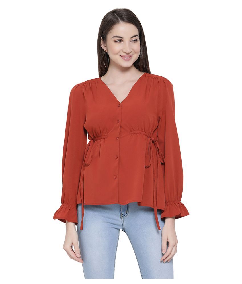     			Oxolloxo Polyester Regular Tops - Red