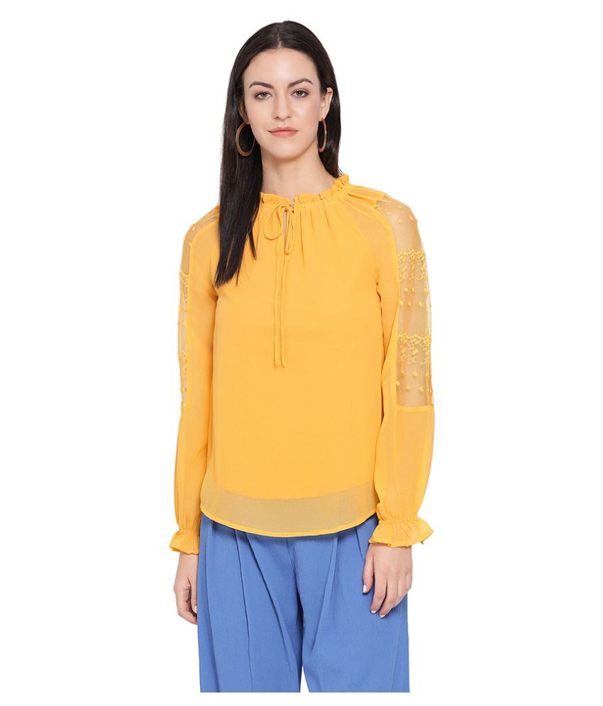     			Oxolloxo Polyester Regular Tops - Yellow