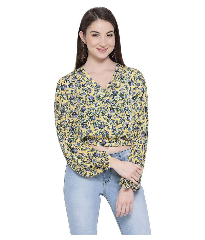     			Oxolloxo - Yellow Polyester Women's Crop Top ( Pack of 1 )