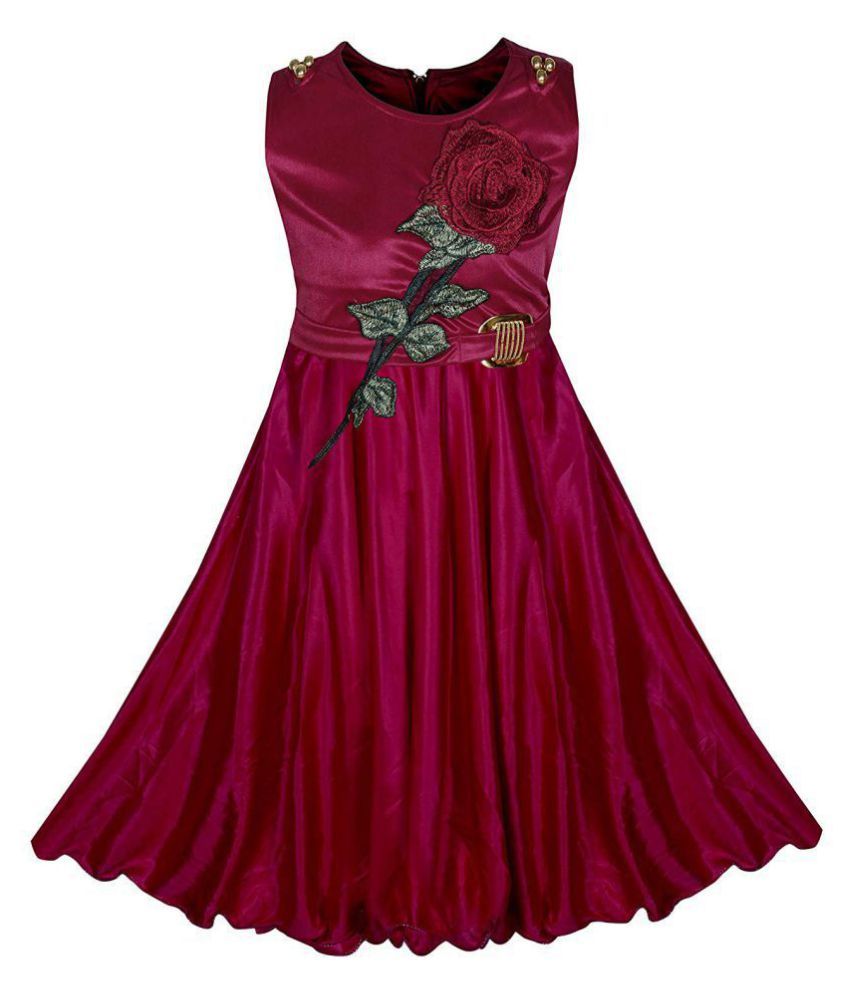 satin full frock