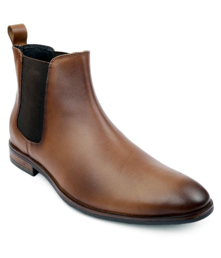     			SHENCES Tan Casual Boot