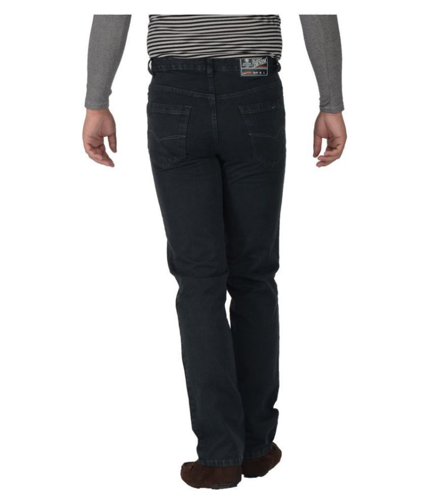 black regular fit jeans mens