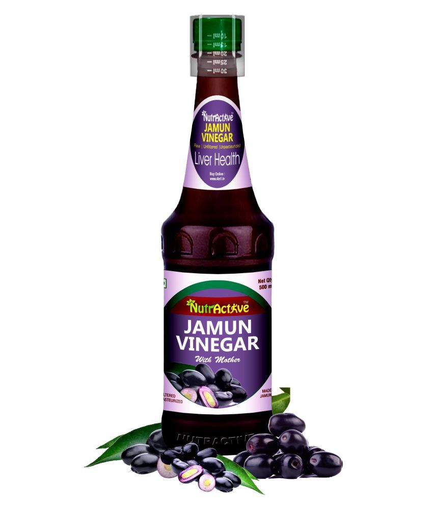 NutrActive Jamun Cider Vinegar with Mother 1500 ml Natural Pack of 3