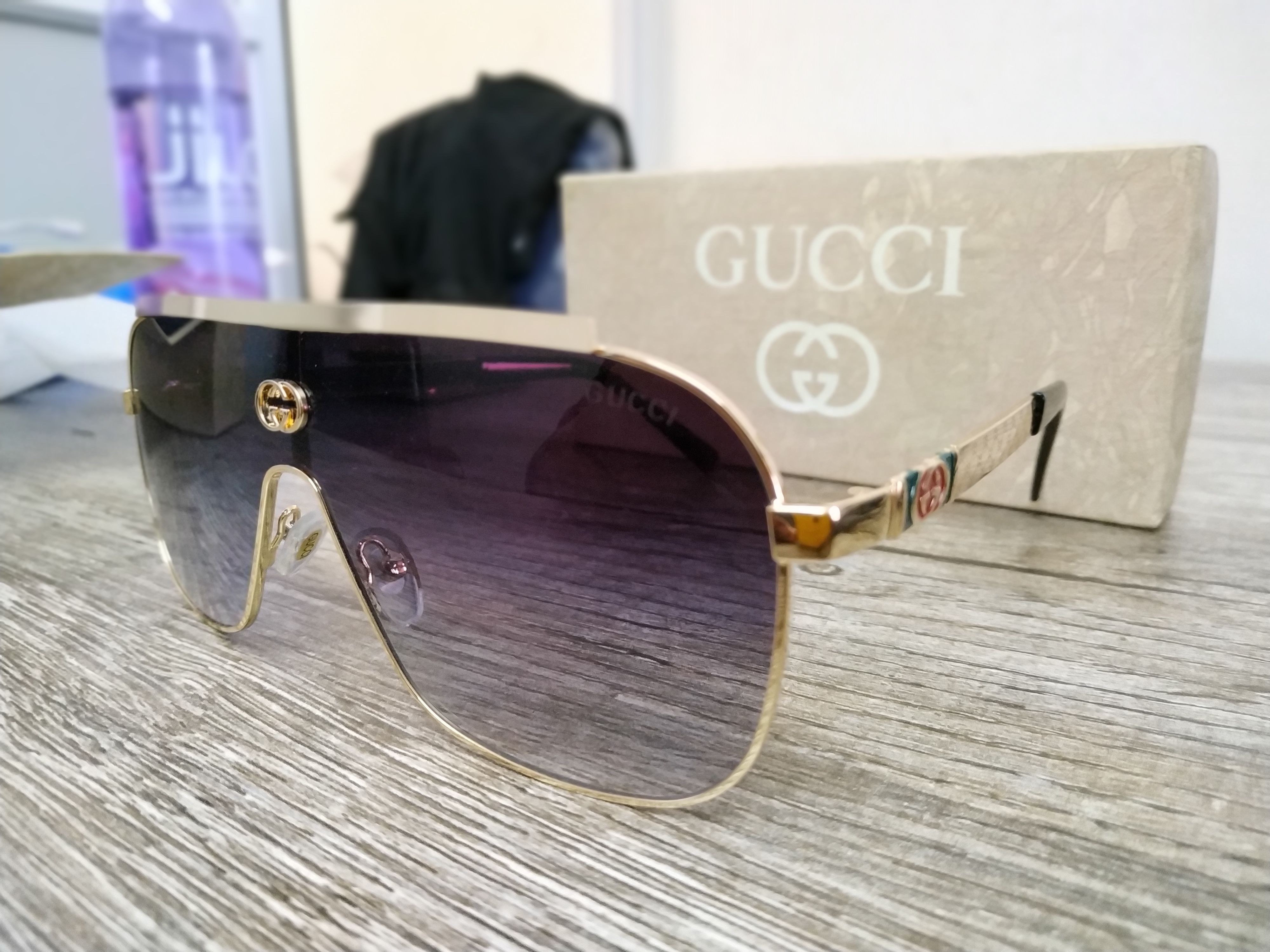 GUCCI EYEWEAR Black Rectangle Sunglasses ( G39 ) - Buy GUCCI EYEWEAR ...