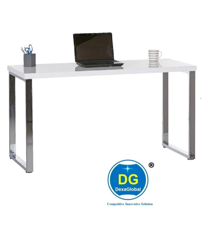 Dg Dexaglobal Beauty Study Desk Table With White Finish And