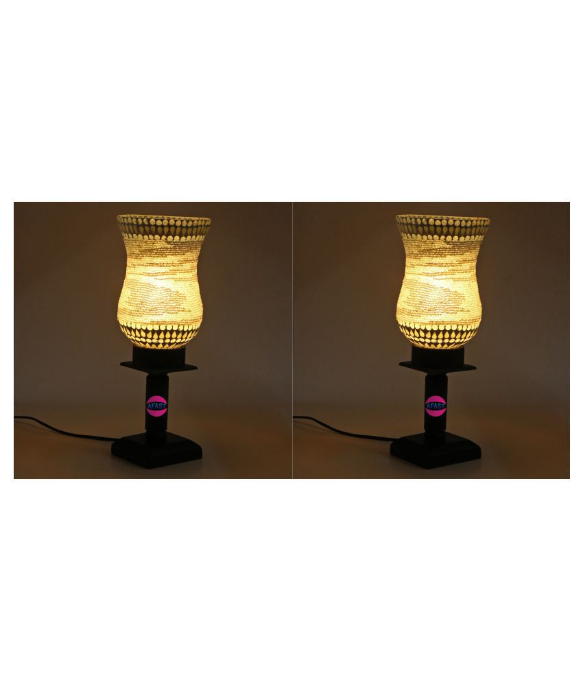     			AFAST Table Lamp Wood Table Lamp - Pack of 2