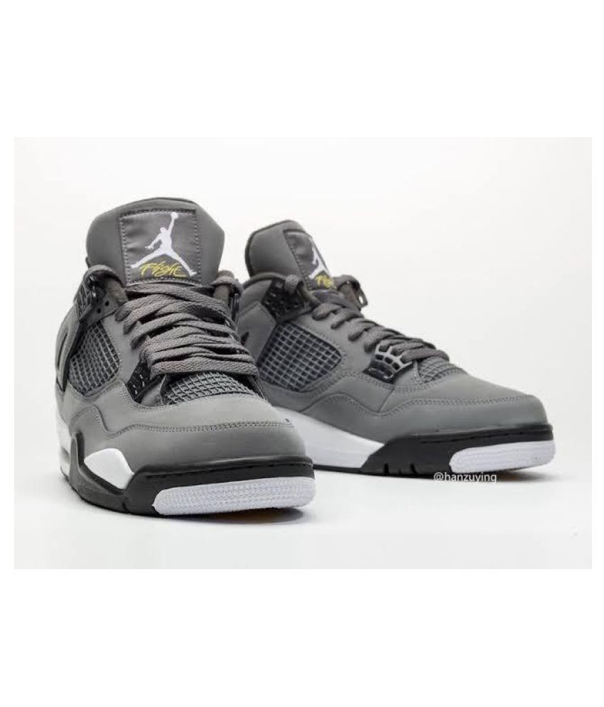 gray jordan retro 4