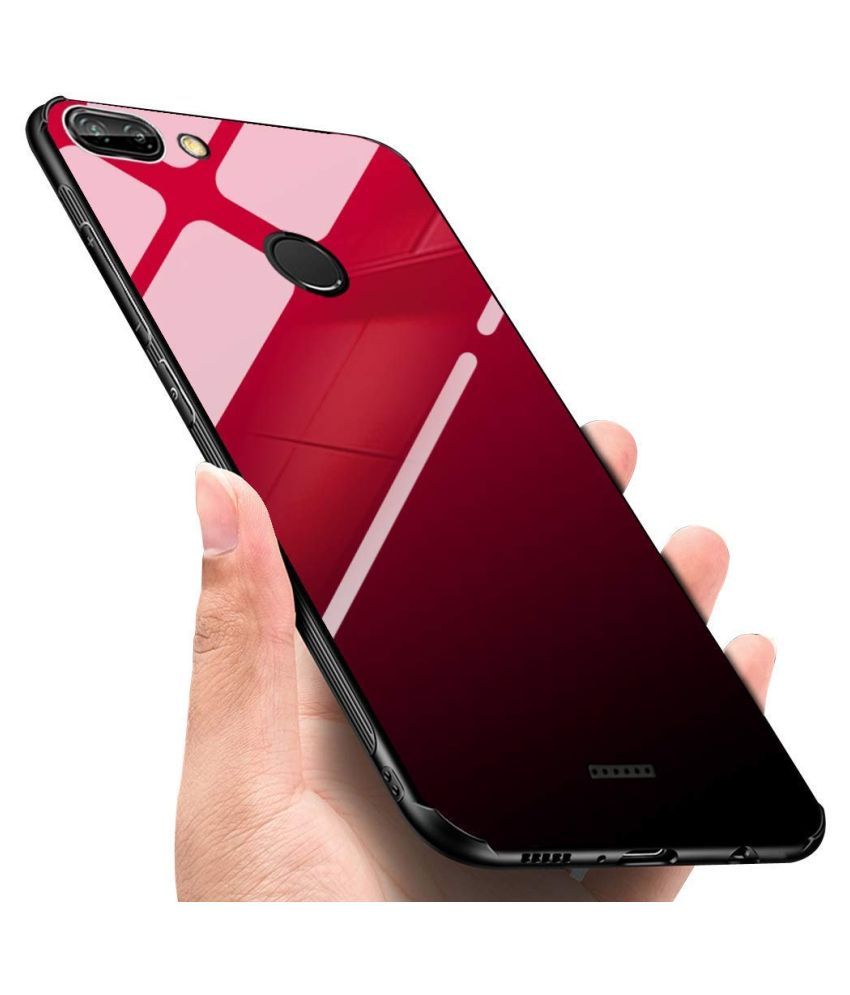 Realme 2 Pro Mirror Back Covers Designer Hub Red