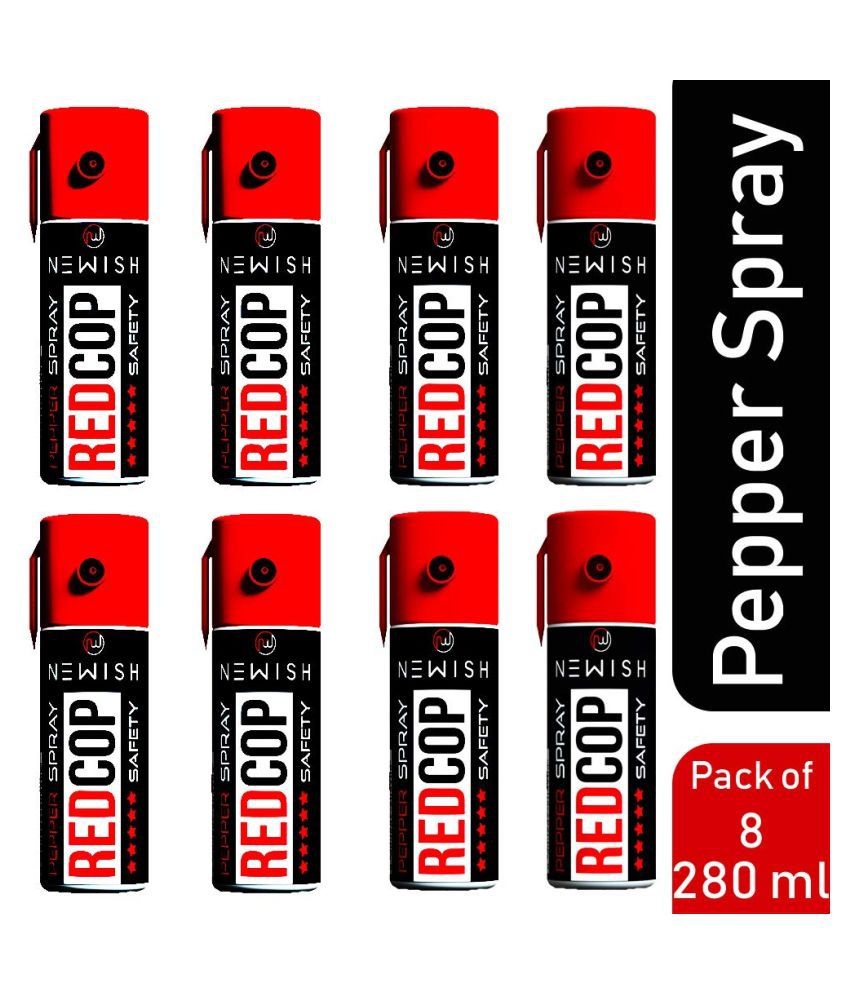 Newish RED COP Pepper Spray Self Defence Pack of 8 (Each: 35 gm/55 ml)