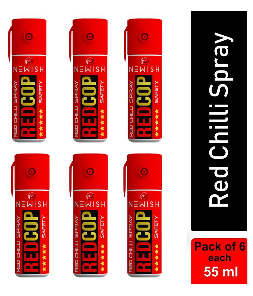 Newish : Powerful Red Chilli Spray Self Defence for Women (Each : 35 gm / 55 ml) - Pack of 6