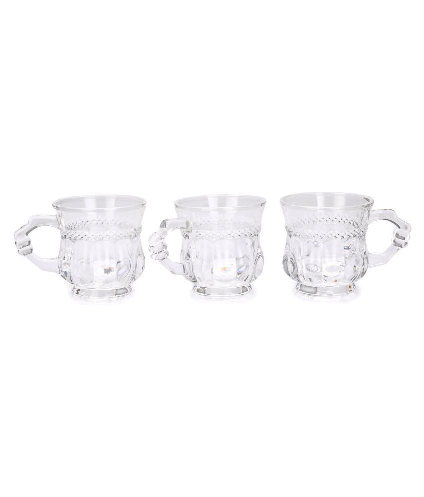     			Somil Glass Tea Cup, Transparent, Pack Of 3, 80 ml