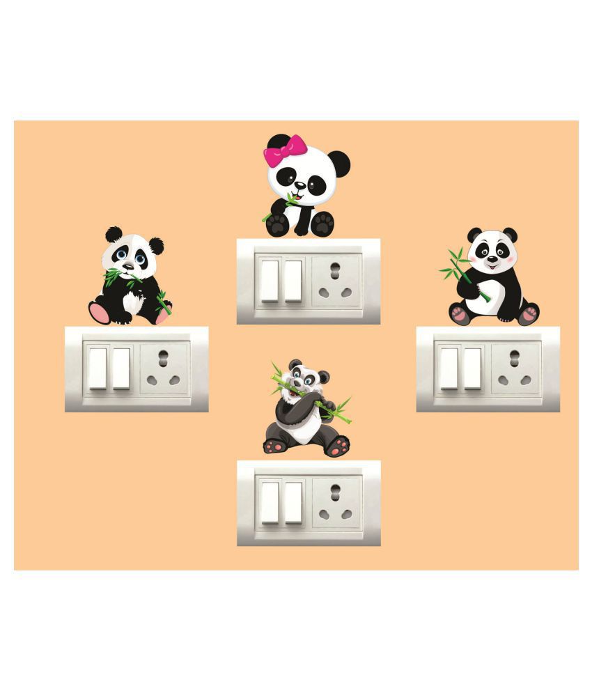     			Decor Villa Panda Animals Sticker ( 20 x 20 cms )