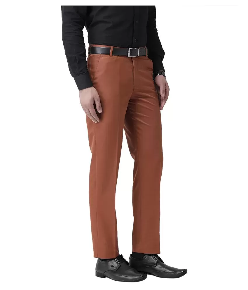 Buy trend Men Black Regular Fit Solid Formal Trousers online  Looksgudin