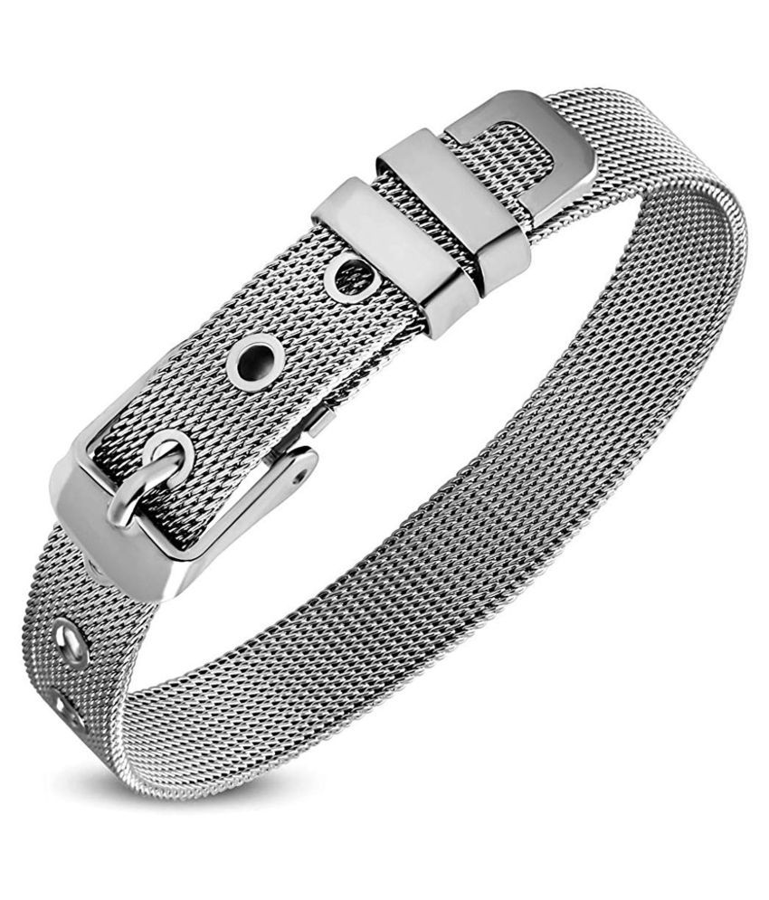     			The Jewelbox Stainless Steel Watch Strap Style Bracelet