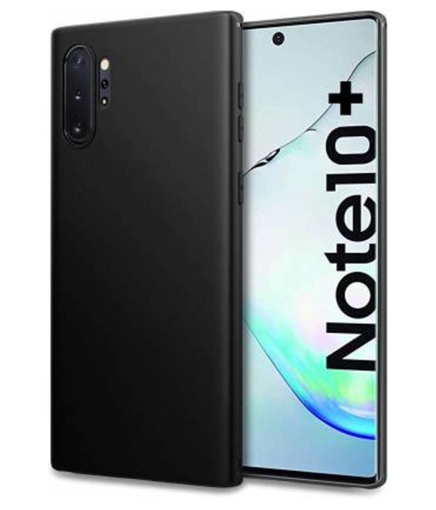     			Samsung Galaxy Note 10 Plus Plain Cases BEING STYLISH - Black