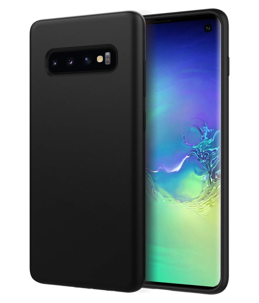     			Samsung Galaxy S10 Plain Cases BEING STYLISH - Black