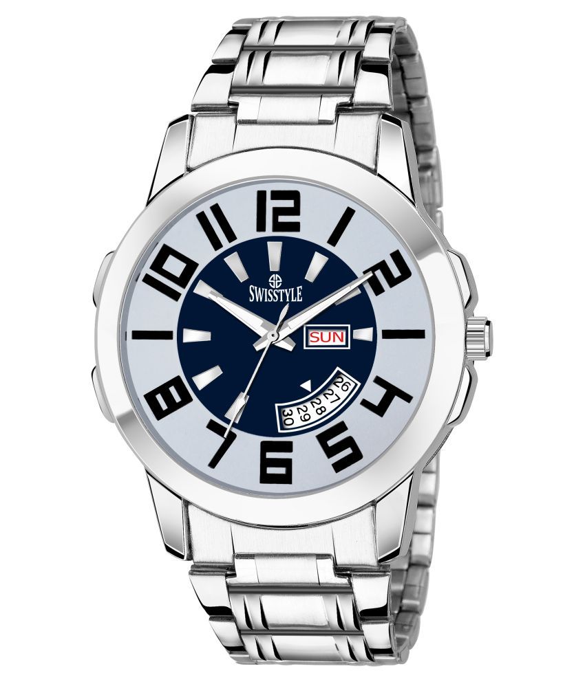     			Swisstyle SS-GR805WHT-SLV-CH-1 Stainless Steel Analog Men's Watch