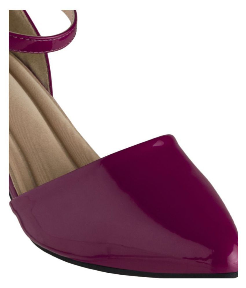 block heels purple