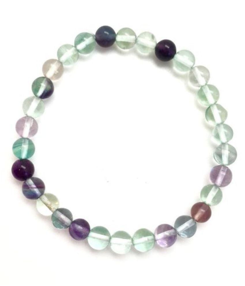     			rainbow fluorite bracelet - elastic bracelet - rainbow fluorite crystal - Fluorite - healing crystal bracelet - Rainbow Fluorite jewelry
