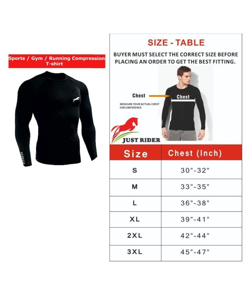     			JUST RIDER Compression Gym T-Shirt