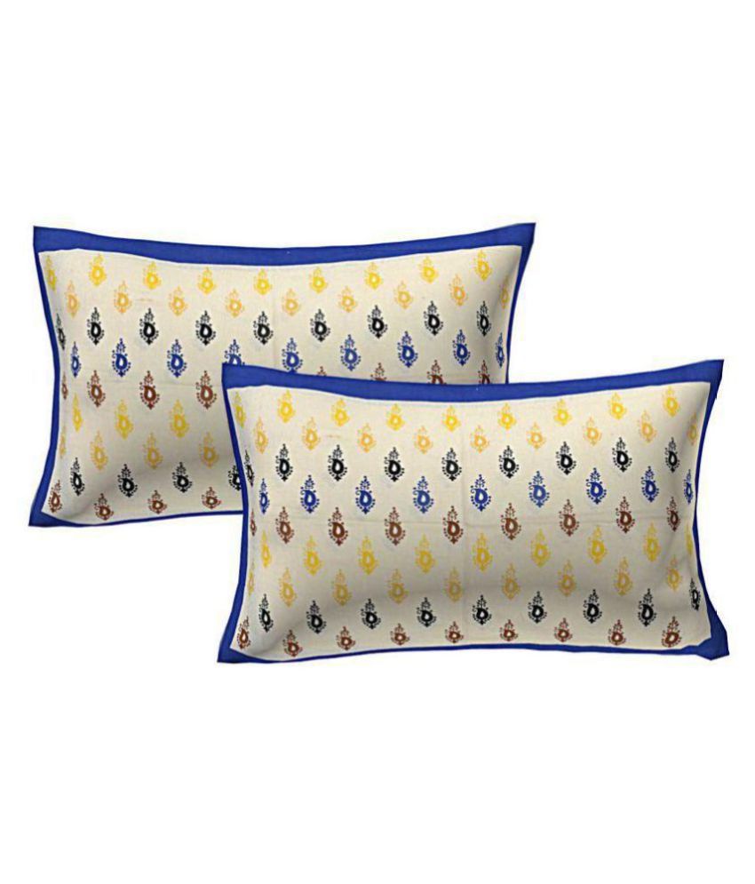     			AJ Home Pack of 2 Blue Pillow Cover