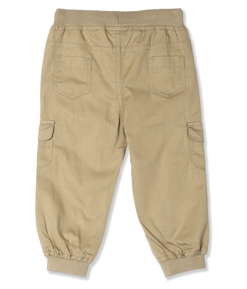 Beige Boys Cargo Joggers - Buy Beige Boys Cargo Joggers Online at Low ...