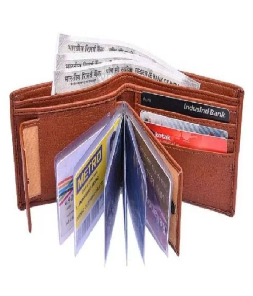     			NIKG Leather Brown Formal Long Wallet
