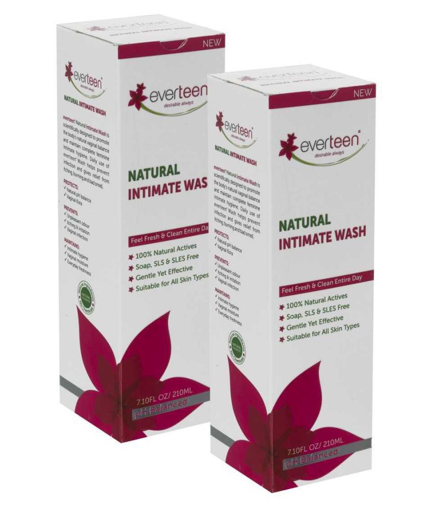     			everteen Natural Intimate Wash for Feminine Hygiene in Women - 2 Packs (210ml Each)