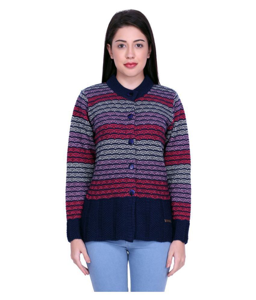 Buy Rebecca Woollen Navy Buttoned Cardigans Online at Best Prices in ...