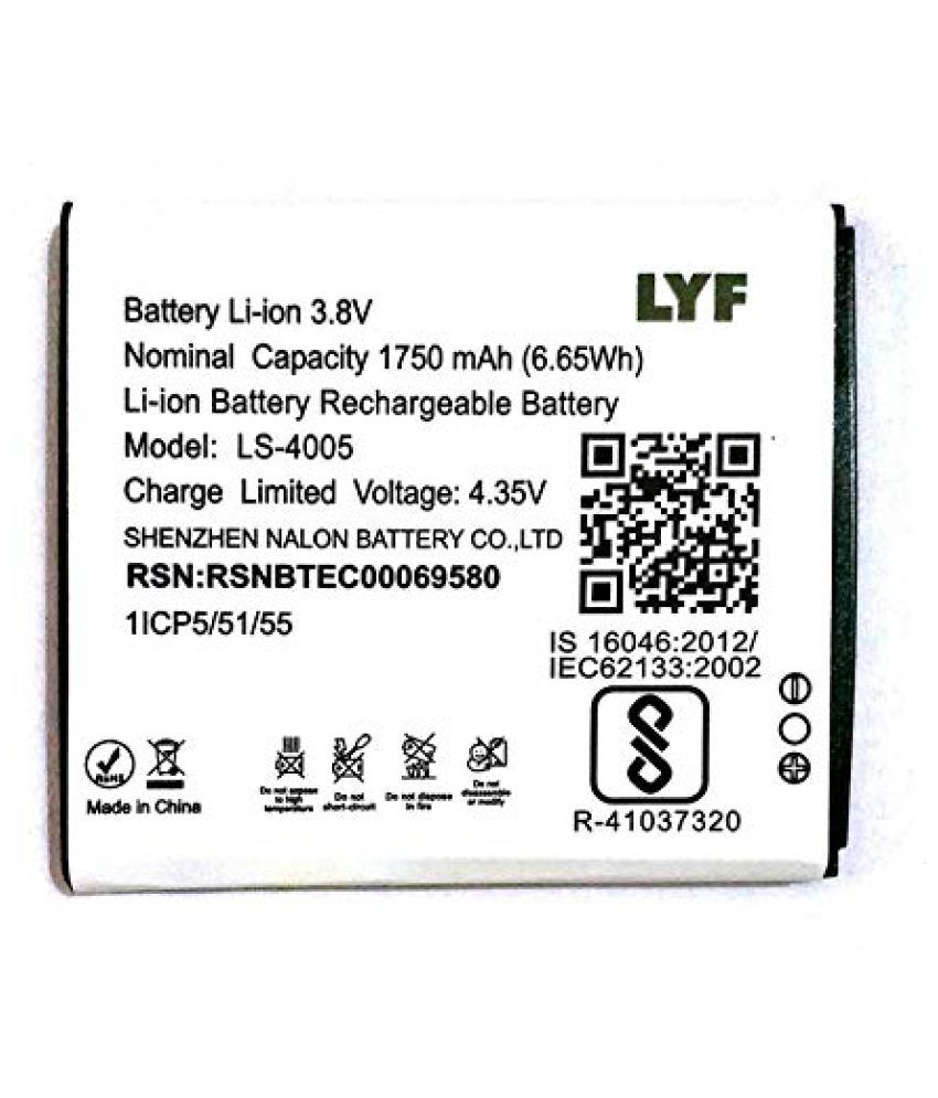 Lyf Flame 6 1750 Mah Battery By Lyf Mobile Battery Batteries Online At Low Prices Snapdeal India