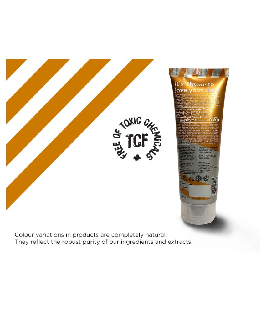 Thyme Organic with Vitamin C Toxic Chemical Free Facial Scrub 200 ml