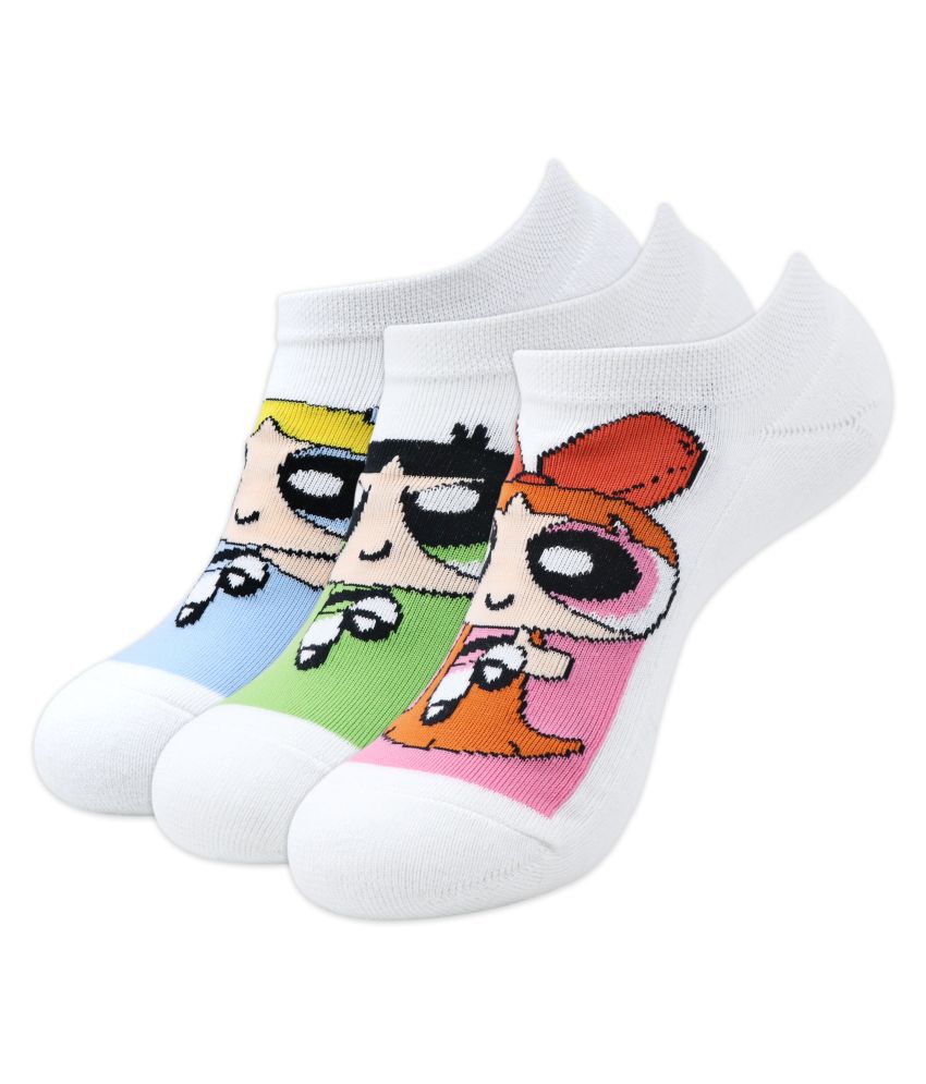 Powerpuff Girls Women Cushioned Low Cut Socks with Gift Box by Balenzia ...